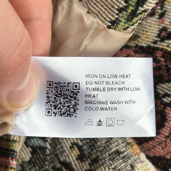 Cider Cat Lover Tapestry Print Mini Dress Size Small Patchwork Cottagecore - Picture 15 of 15